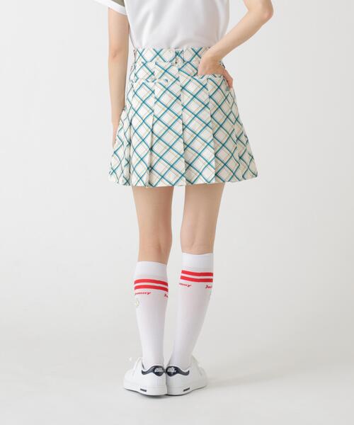 Jack Bunny!!(ジャックバニー)の「【Jack Bunny!!】バイアスチェック吸水速乾プリーツスカート(スカート・レディース・グリーン/ホワイト・MEDIUM/LARGE)」の7枚目の写真