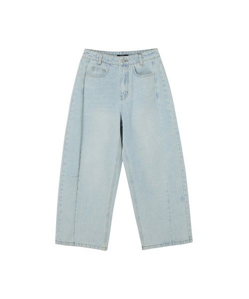 LAP（ラップ）の「切り替えカーブドクロップデニムパンツ AS2DP563（デニムパンツ・レディース・インディゴブルー/ライトインディゴブルー・SMALL/MEDIUM）」の2枚目の写真