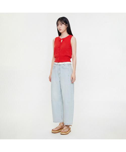 LAP（ラップ）の「切り替えカーブドクロップデニムパンツ AS2DP563（デニムパンツ・レディース・インディゴブルー/ライトインディゴブルー・SMALL/MEDIUM）」の4枚目の写真
