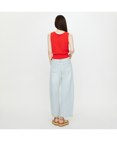 LAP（ラップ）の「切り替えカーブドクロップデニムパンツ AS2DP563（デニムパンツ・レディース・インディゴブルー/ライトインディゴブルー・SMALL/MEDIUM）」の5枚目の写真