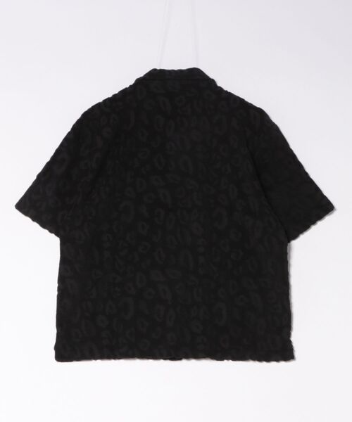 UP START(アップスタート)の「【Bls】 【ZM】【Bling Leads】パイル生地 半袖レオパード柄シャツ(BL)(シャツ/ブラウス・メンズ・ホワイト/ブラック・LARGE/MEDIUM)」の9枚目の写真