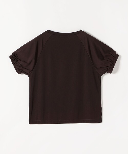quaranciel（カランシエル）の「quaranciel:〈洗濯機可能〉シルク ミックス パフ スリーブ プルオーバー（Tシャツ/カットソー・レディース・ブラウン/ネイビー/オフホワイト・ONE SIZE）」の19枚目の写真