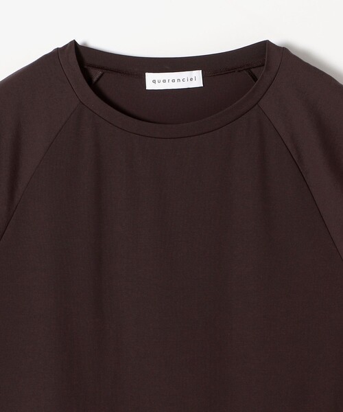 quaranciel（カランシエル）の「quaranciel:〈洗濯機可能〉シルク ミックス パフ スリーブ プルオーバー（Tシャツ/カットソー・レディース・ブラウン/ネイビー/オフホワイト・ONE SIZE）」の20枚目の写真