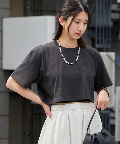 ROOPTOKYO(ループトウキョウ)の「オリジナルロゴ袖ワッペンTシャツ 半袖 クルーネック ハイグレードコットン 5.6oz 丸胴 シンプル ミドル丈 クロップド丈 短丈 メンズ レディース ユニセックス 秋 秋服 2026年秋冬(Tシャツ/カットソー・メンズ・ホワイト/ブラック/ブルー/ライトピンク/チャコール・S/M/L/XL)」の21枚目の写真