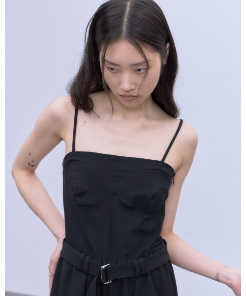THINGS THAT MATTER(シングス ザット マター)の「BUSTIER DESIGN OVERALLS / ビスチェ デザイン オーバーオール(サロペット/オーバーオール・レディース・ブラック・FREE)」の16枚目の写真