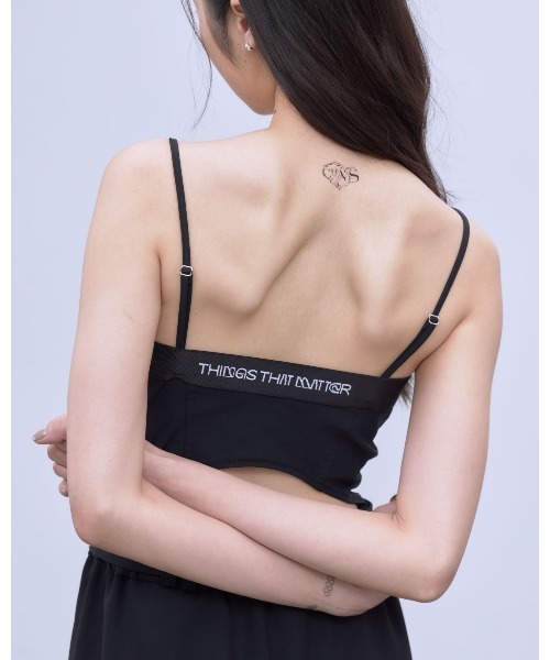 THINGS THAT MATTER(シングス ザット マター)の「BUSTIER DESIGN OVERALLS / ビスチェ デザイン オーバーオール(サロペット/オーバーオール・レディース・ブラック・FREE)」の14枚目の写真