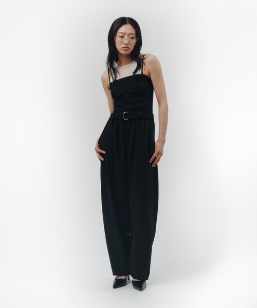 THINGS THAT MATTER(シングス ザット マター)の「BUSTIER DESIGN OVERALLS / ビスチェ デザイン オーバーオール(サロペット/オーバーオール・レディース・ブラック・FREE)」の5枚目の写真