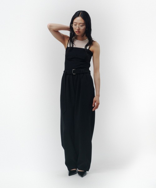 THINGS THAT MATTER(シングス ザット マター)の「BUSTIER DESIGN OVERALLS / ビスチェ デザイン オーバーオール(サロペット/オーバーオール・レディース・ブラック・FREE)」の4枚目の写真