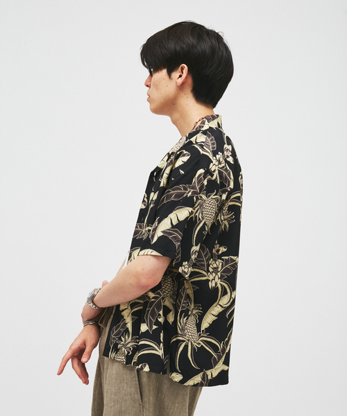 JOURNAL STANDARD(ジャーナルスタンダード)の「ヴィンテージ アロハ オープンカラー シャツ(シャツ/ブラウス・メンズ・ブラック/カーキ/パープル・MEDIUM/LARGE)」の6枚目の写真