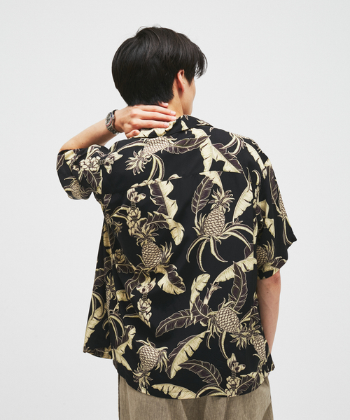 JOURNAL STANDARD(ジャーナルスタンダード)の「ヴィンテージ アロハ オープンカラー シャツ(シャツ/ブラウス・メンズ・ブラック/カーキ/パープル・MEDIUM/LARGE)」の7枚目の写真