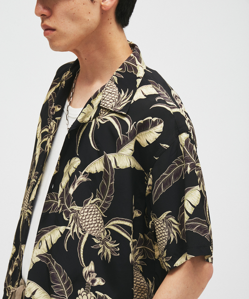 JOURNAL STANDARD(ジャーナルスタンダード)の「ヴィンテージ アロハ オープンカラー シャツ(シャツ/ブラウス・メンズ・ブラック/カーキ/パープル・MEDIUM/LARGE)」の9枚目の写真