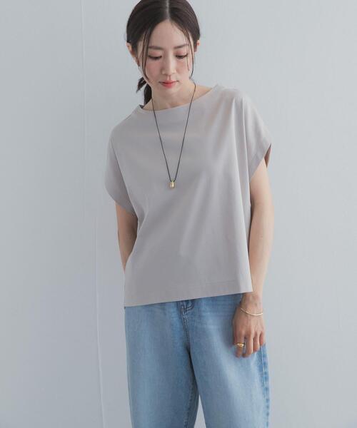 URBAN RESEARCH DOORS(アーバンリサーチドアーズ)の「『UR TECH』サマシェアバックタックコクーンプルオーバー|UVカット/日除け/接触冷感/抗菌防臭/Tシャツ(Tシャツ/カットソー・レディース・ライトグレー/チャコールグレー/レッド系その他/オフホワイト・FREE)」の19枚目の写真