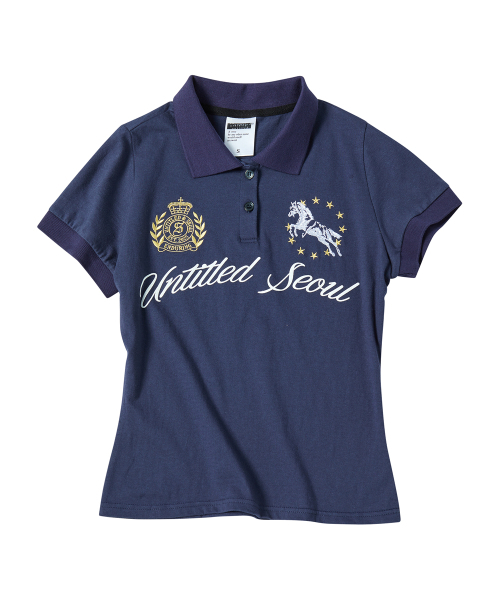 UNTITLED SEOUL(アンタイトル ソウル)の「アンタイトルクレストポロクロップ半袖ネイビー(Tシャツ/カットソー・レディース・その他・MEDIUM/LARGE/SMALL)」の3枚目の写真