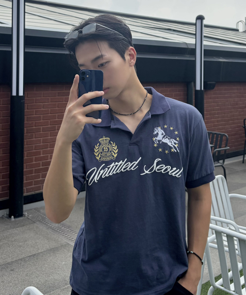 UNTITLED SEOUL(アンタイトル ソウル)の「アンタイトルクレストポロクロップ半袖ネイビー(Tシャツ/カットソー・レディース・その他・MEDIUM/LARGE/SMALL)」の5枚目の写真