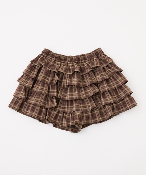 one after another NICE CLAUP（ワンアフターアナザーナイスクラップ）の「【セットアップ可能 / シャツ別売り】フリフリショートパンツ（その他パンツ・レディース・ブラウン系その他/グレー系その他/ブルー系その他・FREE）」の2枚目の写真