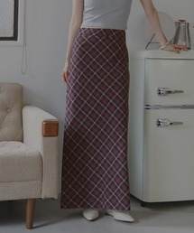 ストレートチェックスカート