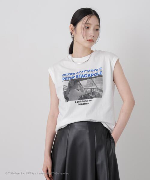 GOOD ROCK SPEED(グッドロックスピード)の「GOOD ROCK SPEED/LIFE PICTURE COLLECTION French sleeve White(Tシャツ/カットソー・レディース・ホワイト・FREE)」の1枚目の写真