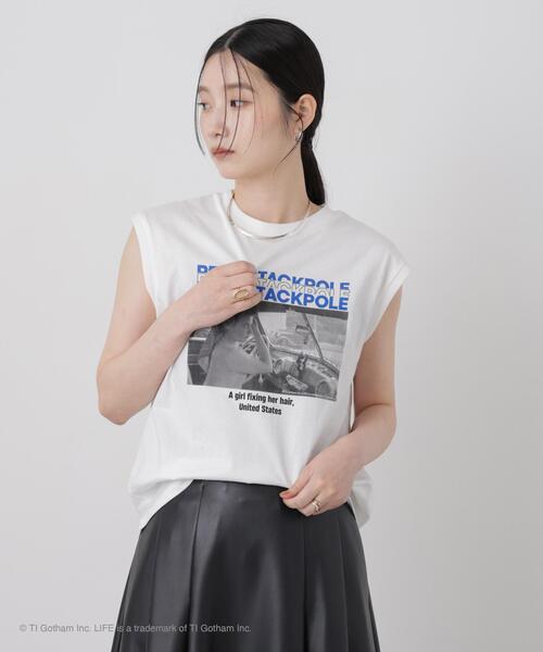 GOOD ROCK SPEED(グッドロックスピード)の「GOOD ROCK SPEED/LIFE PICTURE COLLECTION French sleeve White(Tシャツ/カットソー・レディース・ホワイト・FREE)」の2枚目の写真