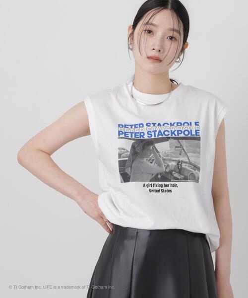 GOOD ROCK SPEED(グッドロックスピード)の「GOOD ROCK SPEED/LIFE PICTURE COLLECTION French sleeve White(Tシャツ/カットソー・レディース・ホワイト・FREE)」の3枚目の写真