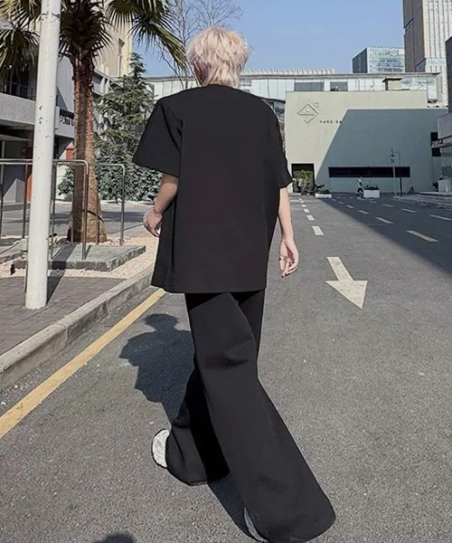neos(ネオス)の「【NEOS】トップス Tシャツ ポリスウェット パンツ 上下 セットアップ 薄手 ワンマイルウェア ルームウェア 部屋着 ユニセックス メンズ レディース(セットアップ・メンズ・グレー/ブラック・MEDIUM/LARGE)」の8枚目の写真