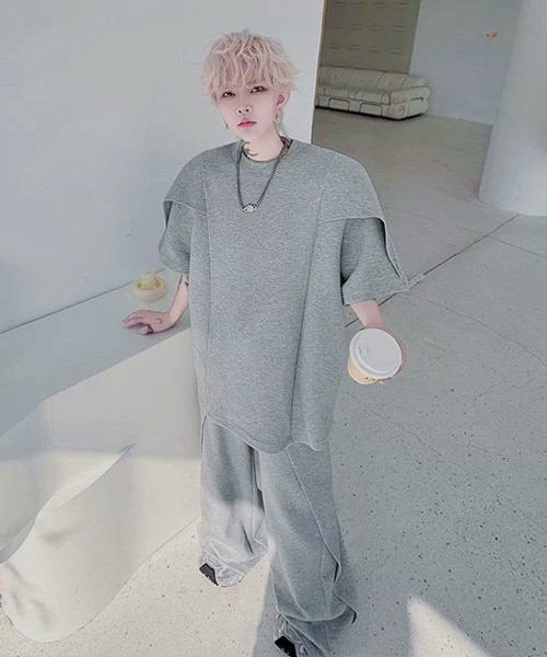 neos(ネオス)の「【NEOS】トップス Tシャツ ポリスウェット パンツ 上下 セットアップ 薄手 ワンマイルウェア ルームウェア 部屋着 ユニセックス メンズ レディース(セットアップ・メンズ・グレー/ブラック・MEDIUM/LARGE)」の11枚目の写真