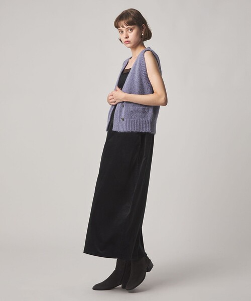 Steven Alan(スティーブンアラン)の「<Steven Alan>ウール モヘヤ ナイロン ダブルボタン ベスト(ベスト・レディース・ネイビー/ライトピンク/ライラック・FREE)」の5枚目の写真