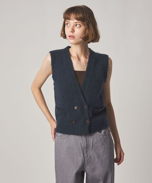 Steven Alan(スティーブンアラン)の「<Steven Alan>ウール モヘヤ ナイロン ダブルボタン ベスト(ベスト・レディース・ネイビー/ライトピンク/ライラック・FREE)」の8枚目の写真