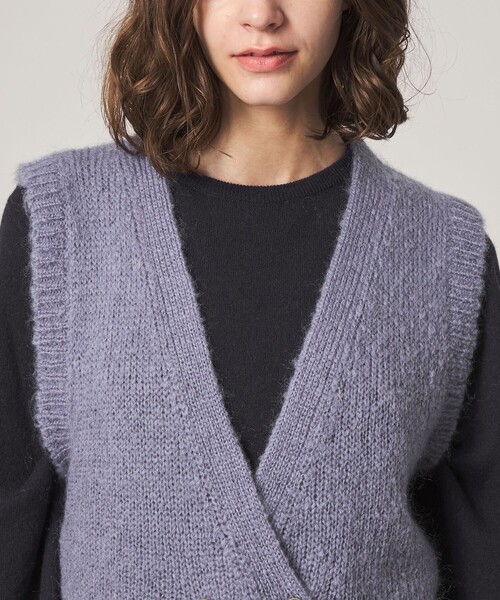 Steven Alan(スティーブンアラン)の「<Steven Alan>ウール モヘヤ ナイロン ダブルボタン ベスト(ベスト・レディース・ネイビー/ライトピンク/ライラック・FREE)」の14枚目の写真