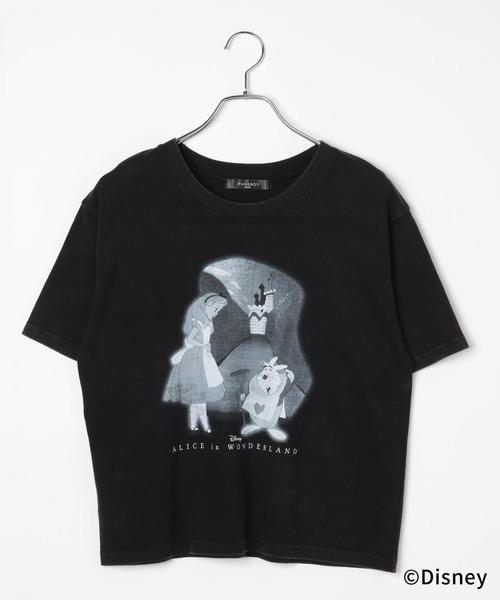PAGEBOY(ページボーイ)の「Disney 【ふしぎの国のアリス】コンパクトT(Tシャツ/カットソー・レディース・オフホワイト/チャコールグレー・FREE)」の5枚目の写真