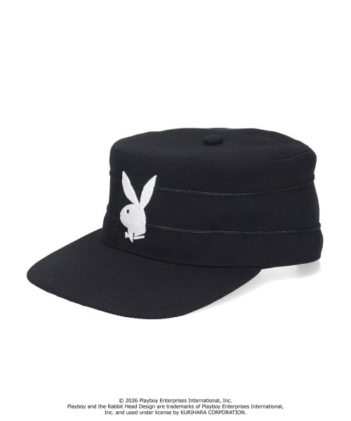PLAYBOY(プレイボーイ)の「PLAYBOY PILLBOX CAP / プレイボーイ(キャップ・レディース・ブラック/オリーブ・57~59cm)」の8枚目の写真