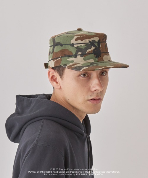 PLAYBOY(プレイボーイ)の「PLAYBOY PILLBOX CAP / プレイボーイ(キャップ・レディース・ブラック/オリーブ・57~59cm)」の11枚目の写真