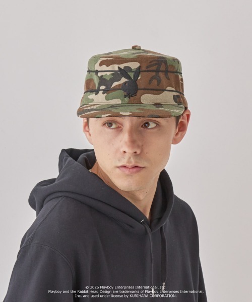 PLAYBOY(プレイボーイ)の「PLAYBOY PILLBOX CAP / プレイボーイ(キャップ・レディース・ブラック/オリーブ・57~59cm)」の12枚目の写真