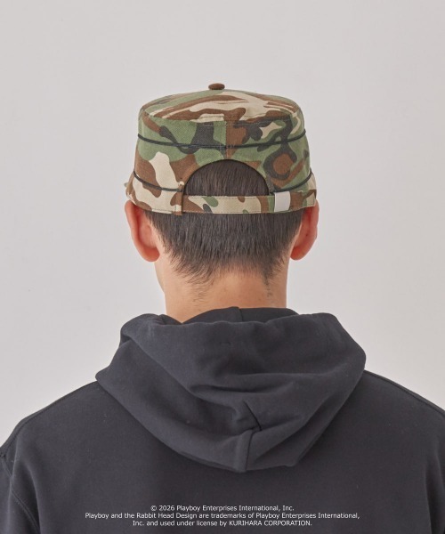 PLAYBOY(プレイボーイ)の「PLAYBOY PILLBOX CAP / プレイボーイ(キャップ・レディース・ブラック/オリーブ・57~59cm)」の13枚目の写真