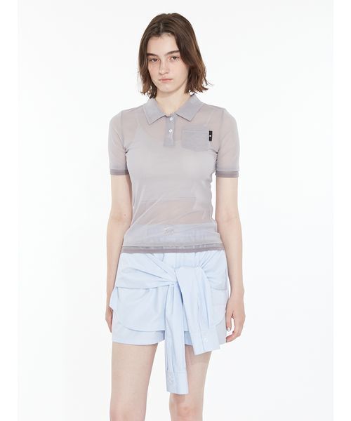SORIN(ソリン )の「Shirt Layered Short Pants / シャツレイヤードショートパンツ(その他パンツ・レディース・カーキ/サックスブルー/チェック/ストライプ・38)」の20枚目の写真