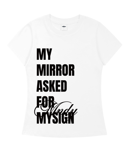 MILLION DAY(ミリオンデイ)の「Signed by ME スリムフィット半袖Tシャツ(Tシャツ/カットソー・レディース・クリーム/グレー/ピンク/ホワイト/ブラック/ミント・LARGE/SMALL/MEDIUM)」の9枚目の写真