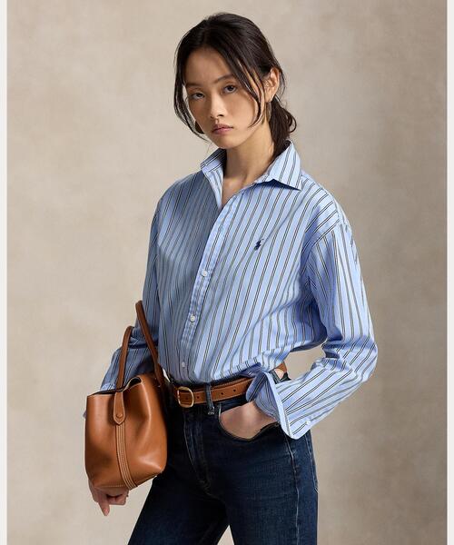 リラックス フィット ストライプド コットン シャツ（シャツ/ブラウス