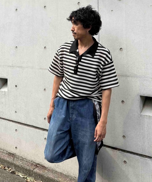AS KNOW AS plus(アズノゥアズプラス)の「☆クロシェ風半袖ポロプルオーバー【UNISEX ITEM】(ポロシャツ・レディース・ボルドー/ブラウン/ブラック・FREE)」の21枚目の写真
