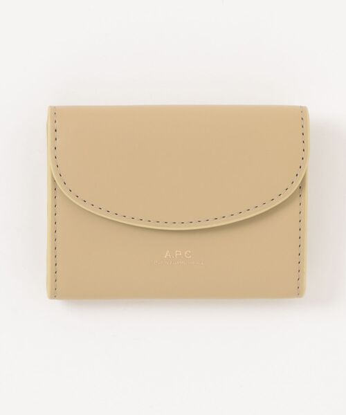 A.P.C.(アーペーセー)の「BUSINESS CARD HOLDER GENEVE/ビジネスカードケース(ショルダーバッグ・メンズ・ダークベージュ・ONESIZE)」の1枚目の写真