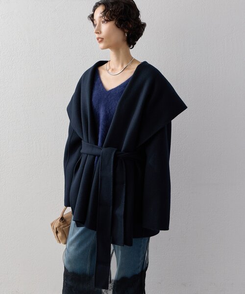 GALLARDAGALANTE(ガリャルダガランテ)の「【WEB限定】【名品】リバーショールコート(その他アウター・レディース・ネイビー/キャメル・FREE)」の15枚目の写真
