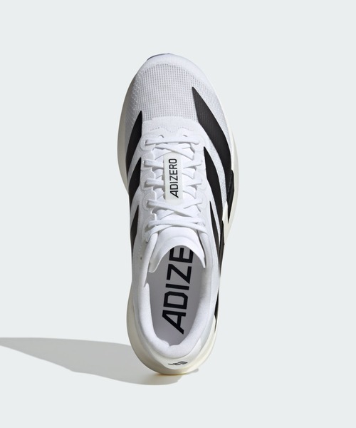 adidas(アディダス)の「アディゼロ EVO SL / Adizero EVO SL / ランニングシューズ / アディダス adidas(スニーカー・メンズ・ホワイト×ブラック・26.5cm/27.0cm/27.5cm/28.0cm/28.5cm/29.0cm/25.0cm/25.5cm/26.0cm)」の2枚目の写真