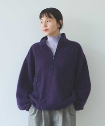 W/Ny Boa half zip cocoon pullover