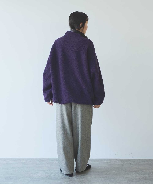 yuni（ユニ　）の「W/Ny Boa half zip cocoon pullover（その他トップス・レディース・パープル・FREE）」の5枚目の写真