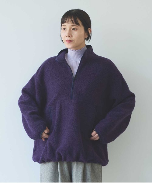 yuni（ユニ　）の「W/Ny Boa half zip cocoon pullover（その他トップス・レディース・パープル・FREE）」の8枚目の写真