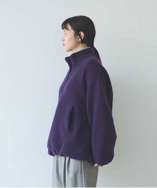 yuni（ユニ　）の「W/Ny Boa half zip cocoon pullover（その他トップス・レディース・パープル・FREE）」の10枚目の写真