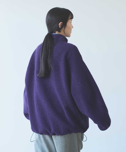 yuni（ユニ　）の「W/Ny Boa half zip cocoon pullover（その他トップス・レディース・パープル・FREE）」の11枚目の写真