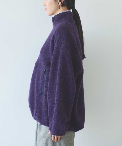 yuni（ユニ　）の「W/Ny Boa half zip cocoon pullover（その他トップス・レディース・パープル・FREE）」の14枚目の写真