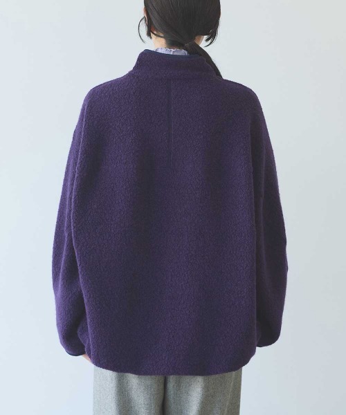 yuni（ユニ　）の「W/Ny Boa half zip cocoon pullover（その他トップス・レディース・パープル・FREE）」の15枚目の写真