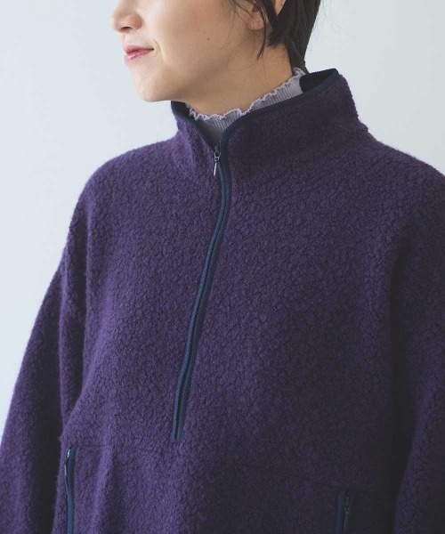 yuni（ユニ　）の「W/Ny Boa half zip cocoon pullover（その他トップス・レディース・パープル・FREE）」の17枚目の写真