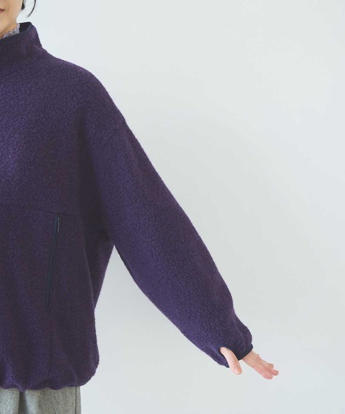 yuni（ユニ　）の「W/Ny Boa half zip cocoon pullover（その他トップス・レディース・パープル・FREE）」の18枚目の写真