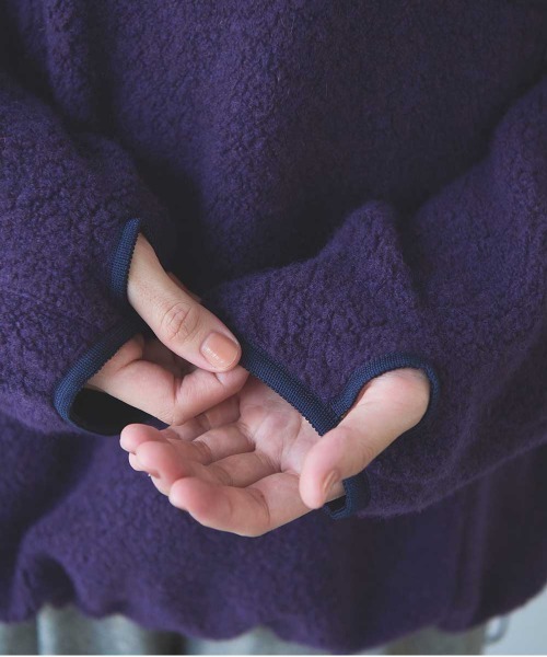 yuni（ユニ　）の「W/Ny Boa half zip cocoon pullover（その他トップス・レディース・パープル・FREE）」の19枚目の写真
